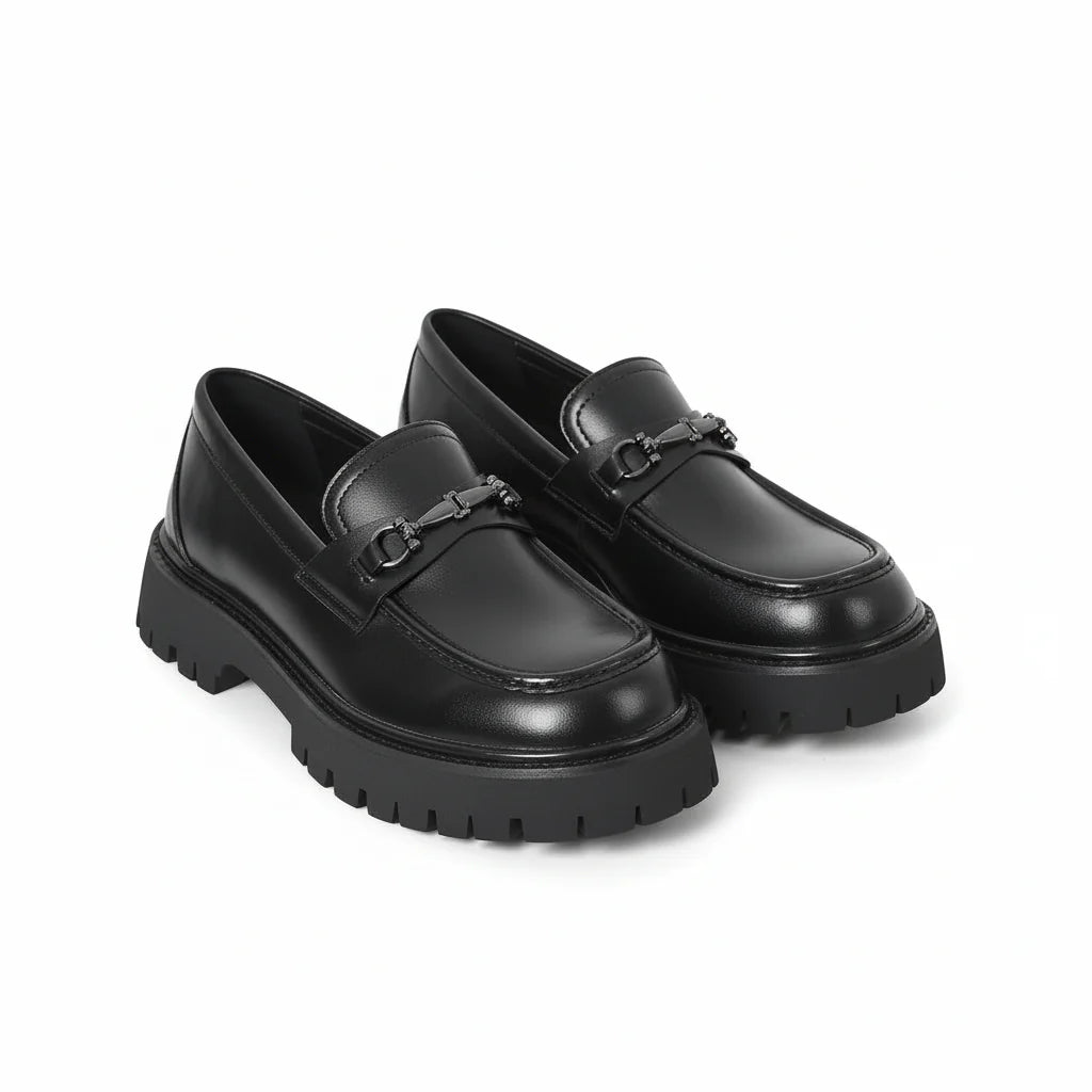 Men's Chunky Sole Slip-On Platform Loafers