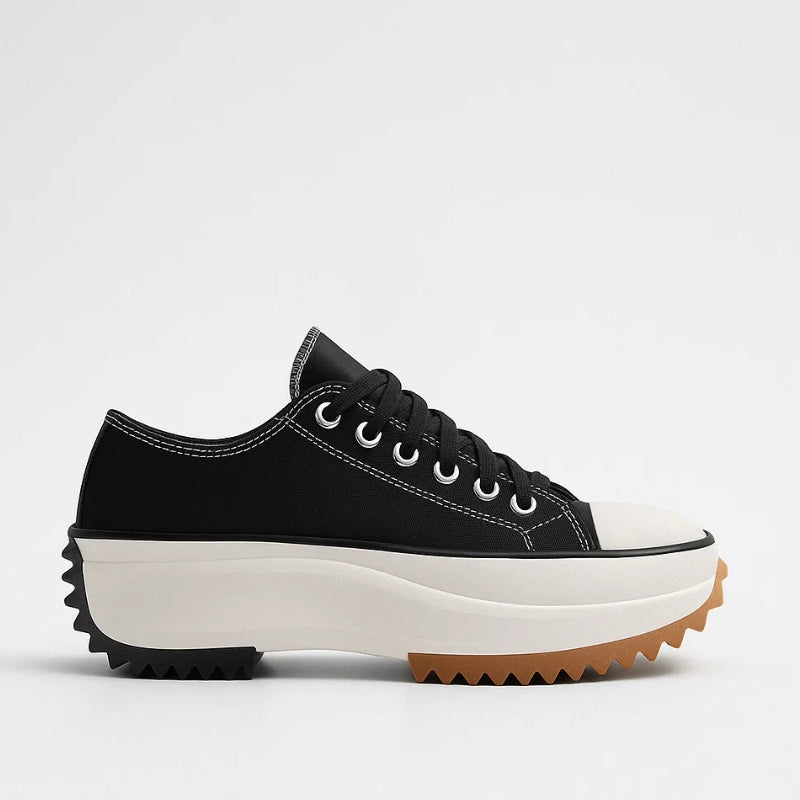 Women’s Low-Top Sneakers with Lace-Up Closure and Platform Sole