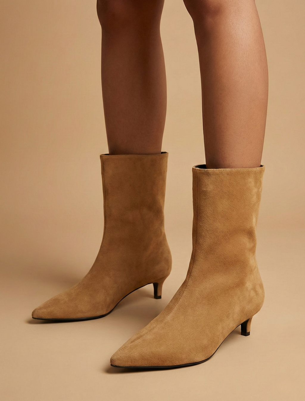Women’s Ankle Boots with Pointed Toe and Slim Heel
