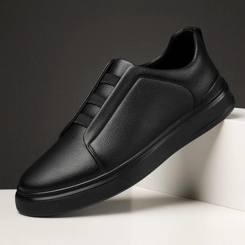 Men's Slip-On Sneakers - Low-Top - Elastic Strap Detail