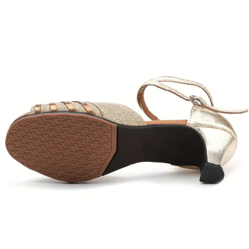 Women's Twisted Strap Open Toe Ankle Strap Kitten Block Heels