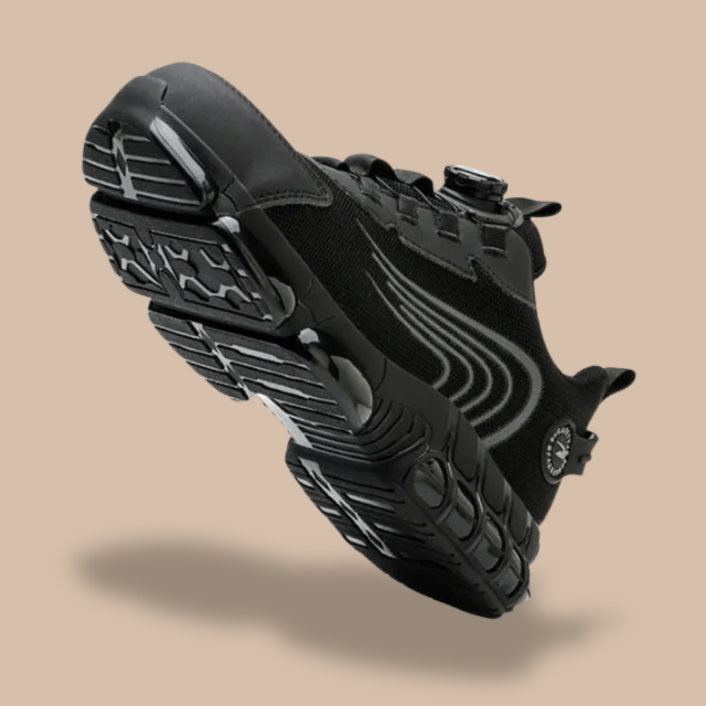 Men’s Lace-Up Safety Shoes with Reinforced Toe and Chunky Sole