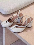 Women's Split Toe Mary Jane Heels - Ankle Strap Block Heel Pumps
