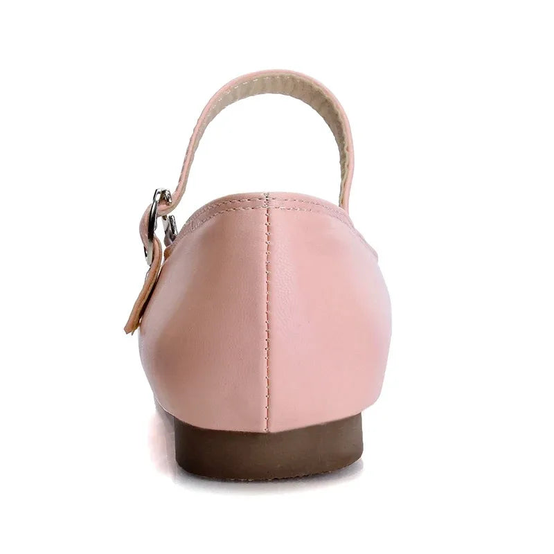 Women’s Mary Jane Flats with Buckle Strap and Rounded Toe