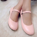 Women’s Mary Jane Flats with Buckle Strap and Rounded Toe