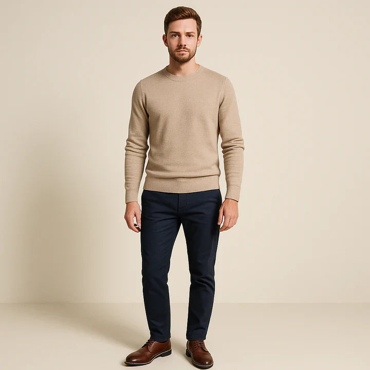 Men’s Lace-Up Derby Shoes with Rounded Toe and Stitched Sole