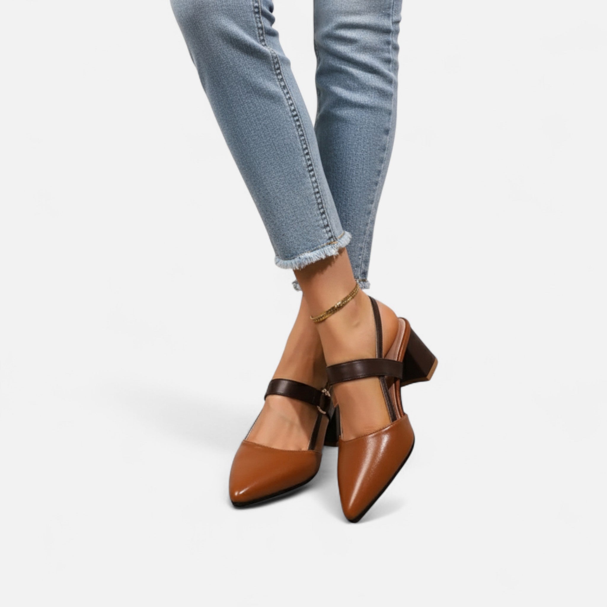 Women’s Mary Jane Heeled Sandals with Chunky Block Heel