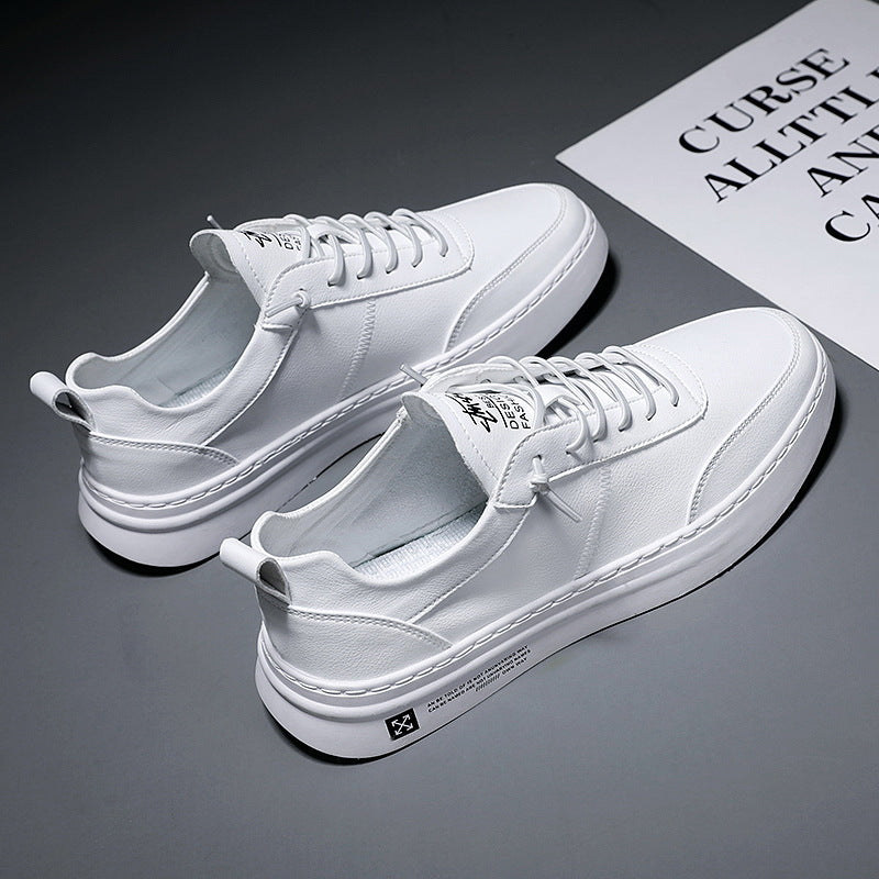 Men's Lace-Up Low Top Sneakers - Round Toe - Flat Rubber Sole