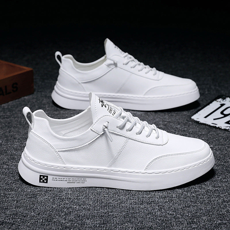 Men's Lace-Up Low Top Sneakers - Round Toe - Flat Rubber Sole