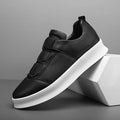 Men's Low-Top Hook and Loop Closure Sneakers - Round Toe