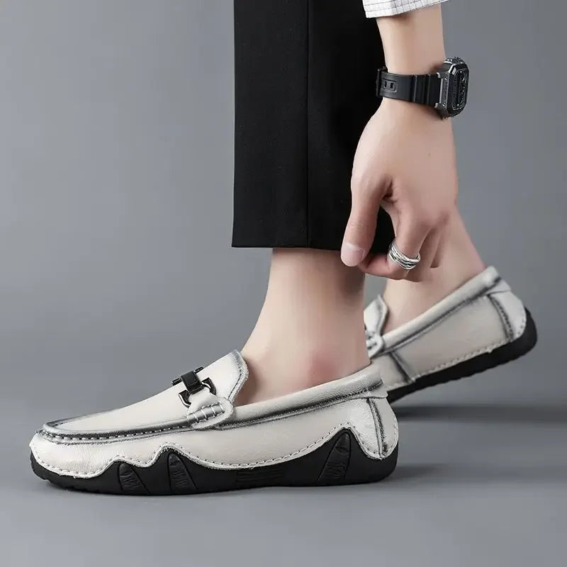 Men's Slip-On Loafers - Round Toe - Horsebit Bar