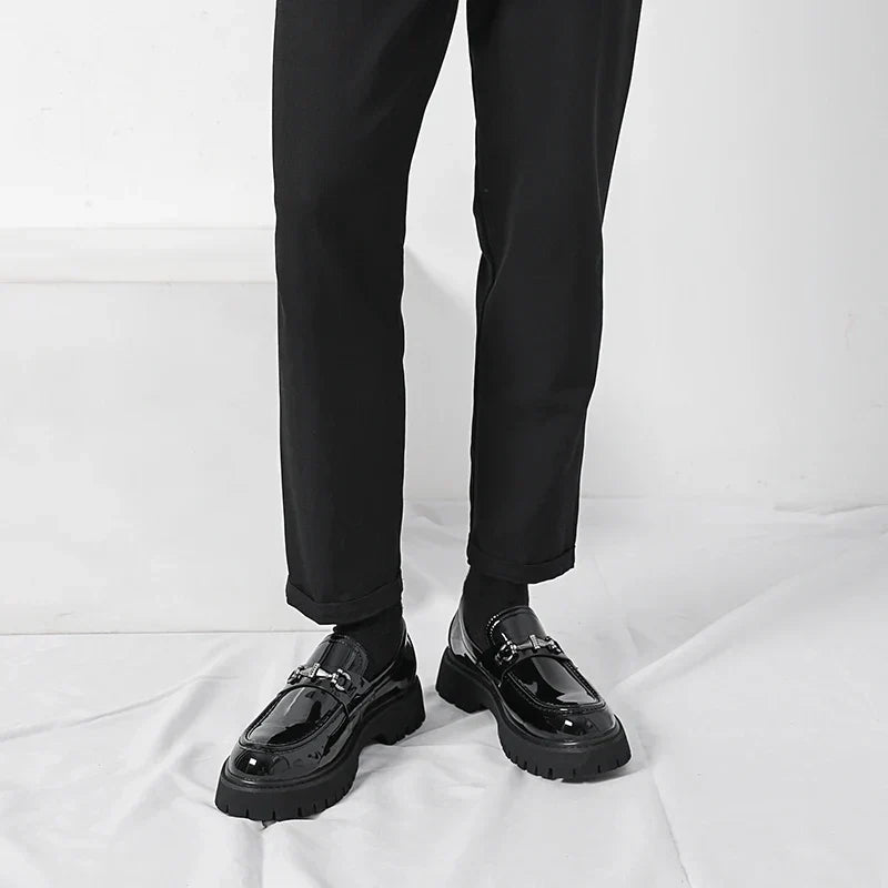 Men's Chunky Sole Slip-On Platform Loafers