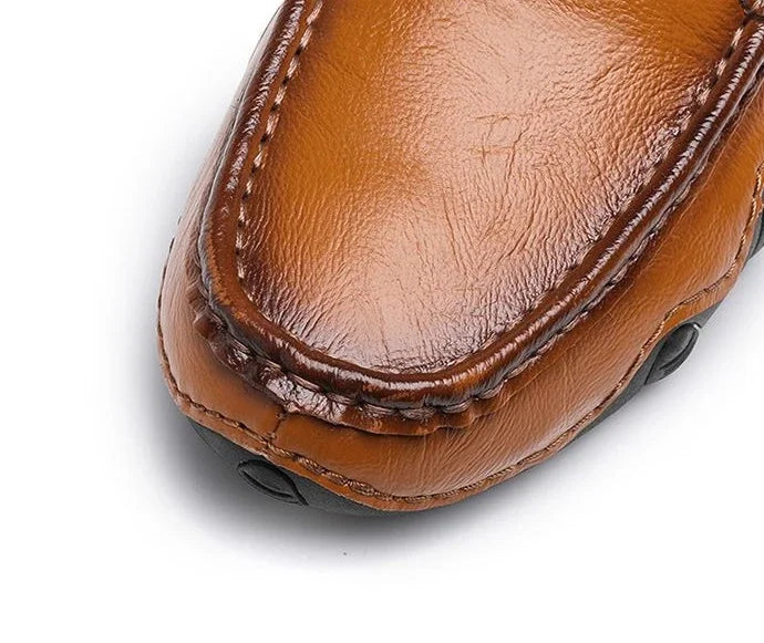 Men's Slip-On Loafers - Round Toe - Horsebit Bar