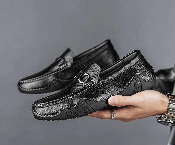 Men's Slip-On Loafers - Round Toe - Horsebit Bar