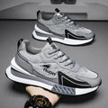 Men's Casual Sneakers – Lace-Up Low-Top with Chunky Sole and Panel Upper