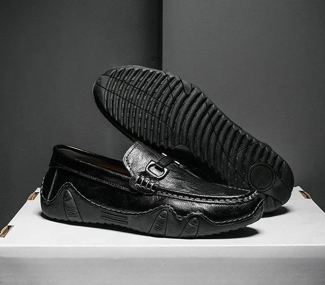 Men's Slip-On Loafers - Round Toe - Horsebit Bar