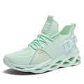 Men's Chunky Sneakers - Lace-Up - Knit Upper - Blade Sole