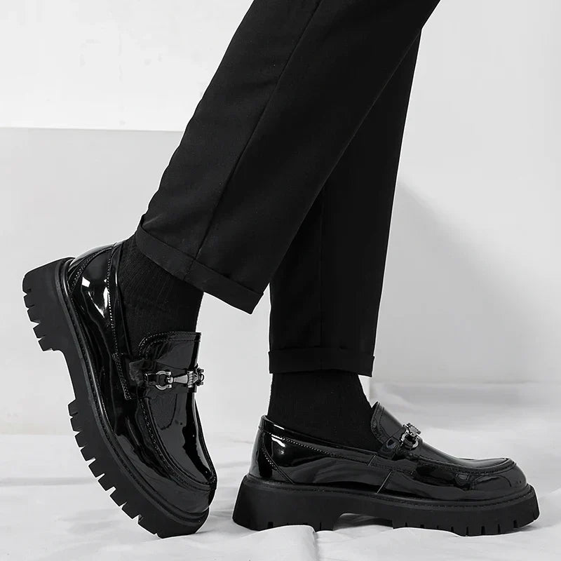 Men's Chunky Sole Slip-On Platform Loafers