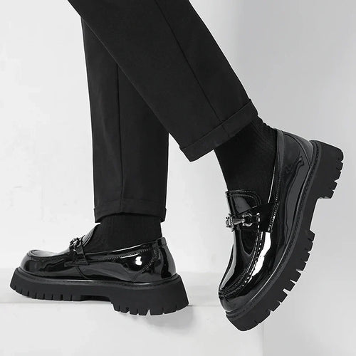 Men's Chunky Sole Slip-On Platform Loafers