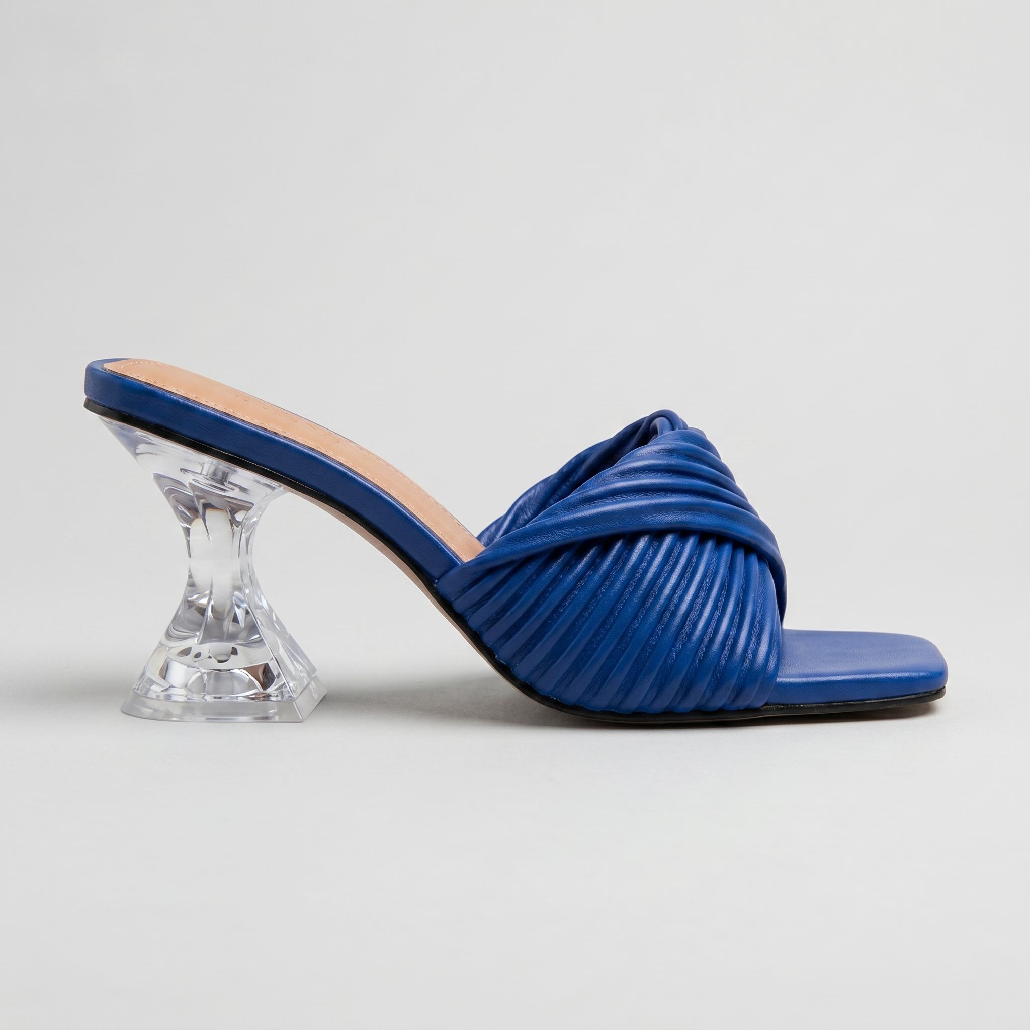 Women's Square Toe Solid Color Crystal Clear High Heels