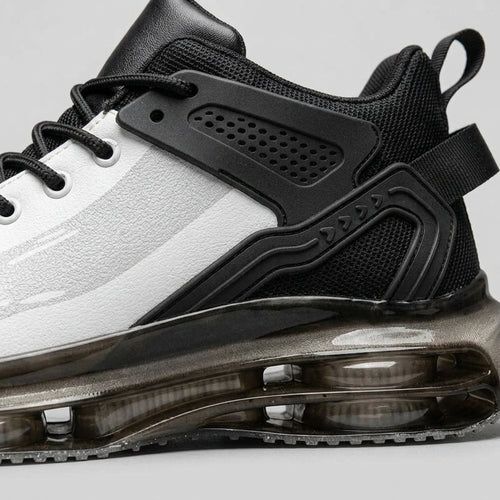 Men's Air Cushion Sneakers - Mixed Material Low-Top Athletic Shoes