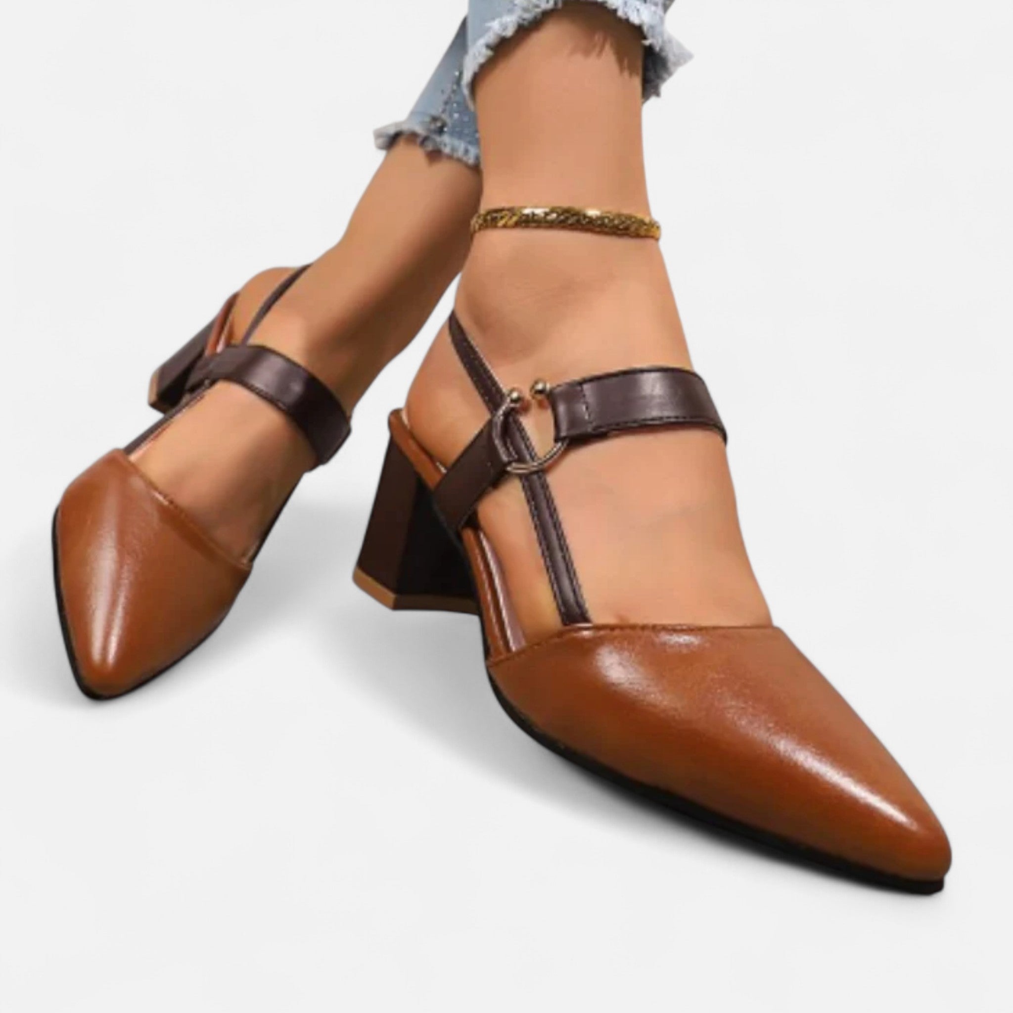 Women’s Mary Jane Heeled Sandals with Chunky Block Heel