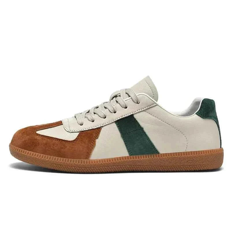 Women's Low-Top Lace-Up Multi-Panel Suede Platform Sneakers
