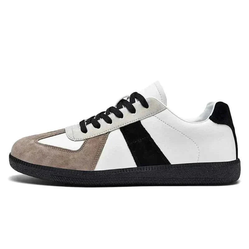 Women's Low-Top Lace-Up Multi-Panel Suede Platform Sneakers