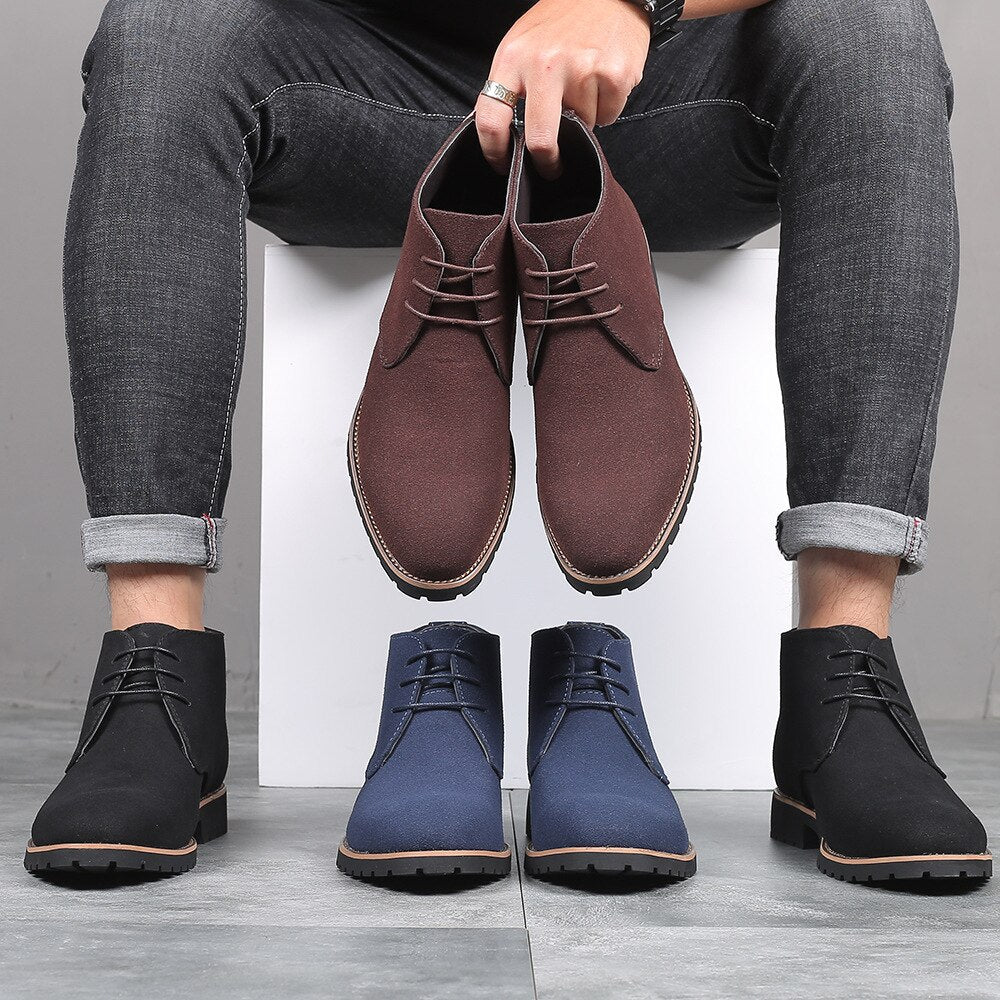 Men’s Refined Lace-Up and Chelsea Boots with Structured Sole