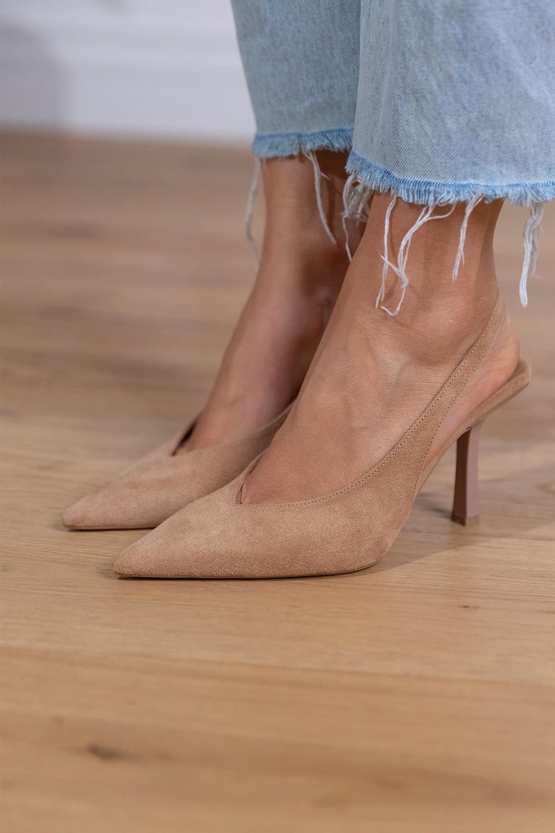 Women's Pointed Toe Slingback Stiletto Heels