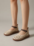 Women's Rounded Toe Platform Sandals Buckle Strap