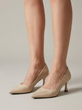 Women's Pointed Toe Kitten Heel Pumps - 5cm Height Slip-On