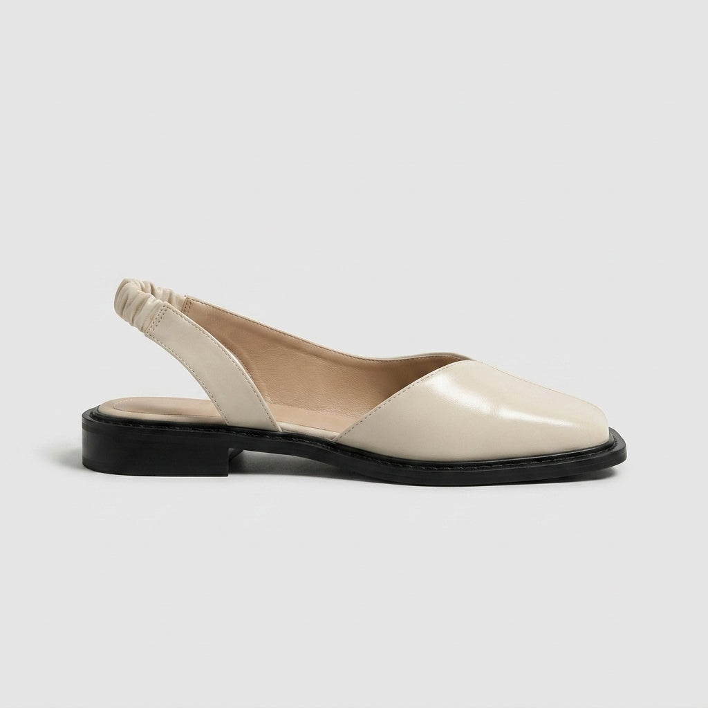 Women’s Square Toe Slingback Sandals with Modern Low Heel