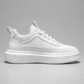 Men's Low-Top Lace Up Sneakers - Round Toe - Chunky Platform Sole