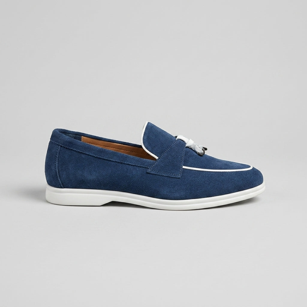 Women's Chain Detail Slip-On Penny Loafers - Flat Sole