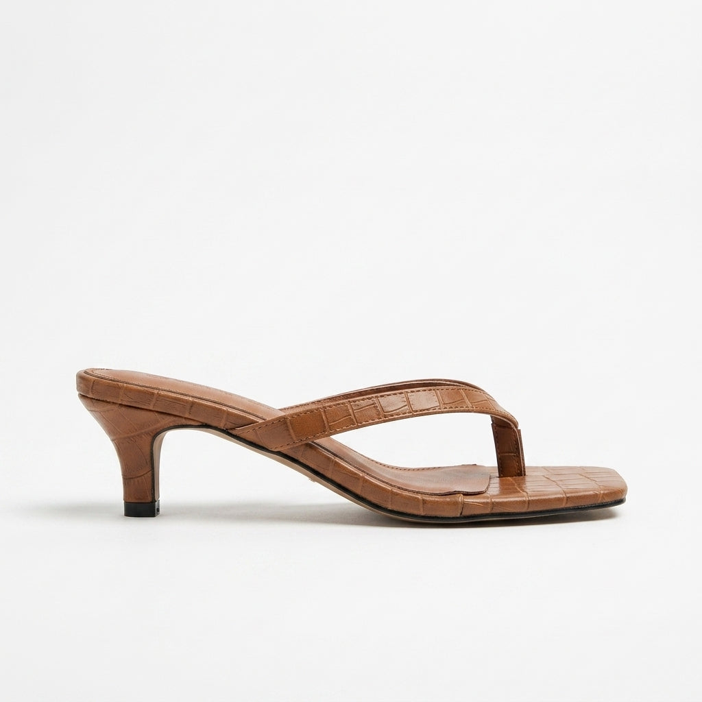 Women's Square Heel Thong Heels - Heeled Flip Flops