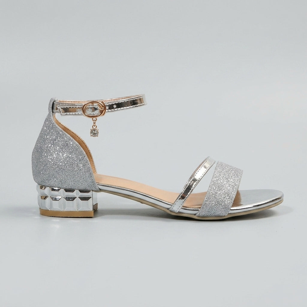 Women’s Open-Toe Ankle Strap Sandals with Block Heel - Front Strap