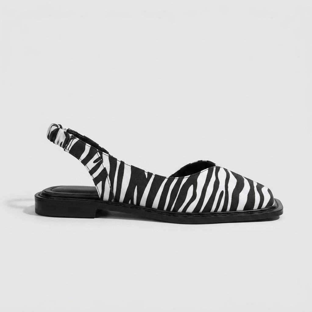 Women’s Square Toe Slingback Sandals with Modern Low Heel